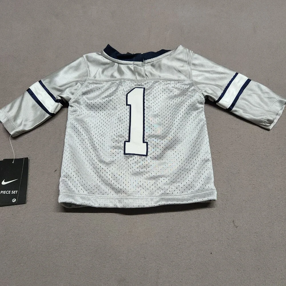 Nike Infant Football Jersey 6/9M Penn State Lions 1 Long Sleeve Gray 167